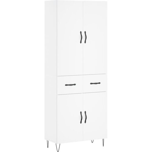 Maison Chic Visoka omara - Komoda - Predalnik bela 69,5x34x180 cm inženirski les, (21720024) Cene