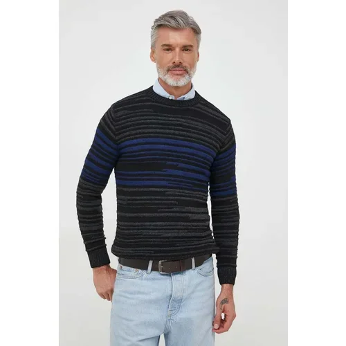 Sisley Pulover s dodatkom vune za muškarce, boja: siva