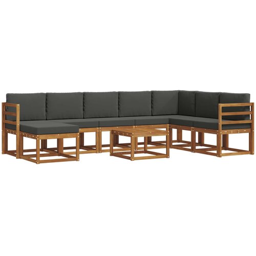  Set vanjskih sofa 9 kom. Prirodna i antracit Slike