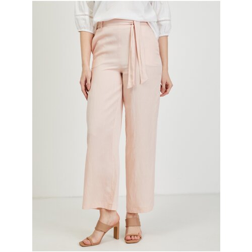 Orsay Light pink women's trousers with linen - Ladies Slike