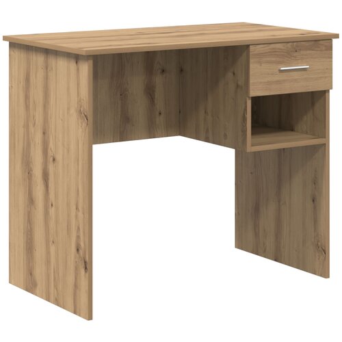 vidaXL Miza s shranjevanjem Hrast 90x49.5x75 cm Inženirski les Cene