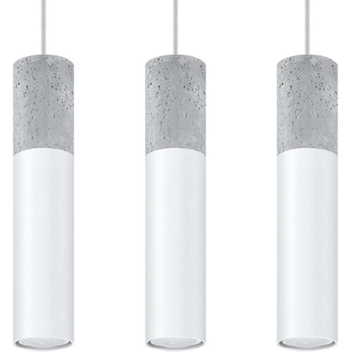  Sollux SL.0649 - Luster na sajli BORGIO 3xGU10/40W/230V beton/metal bela Cene