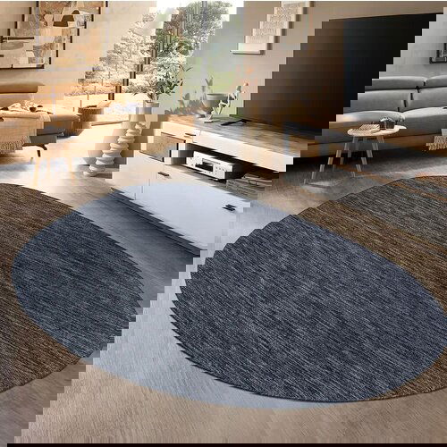 Conceptum Hypnose tepih tema 9034, ovalni, 200x290 cm, tamnoplavi Cene