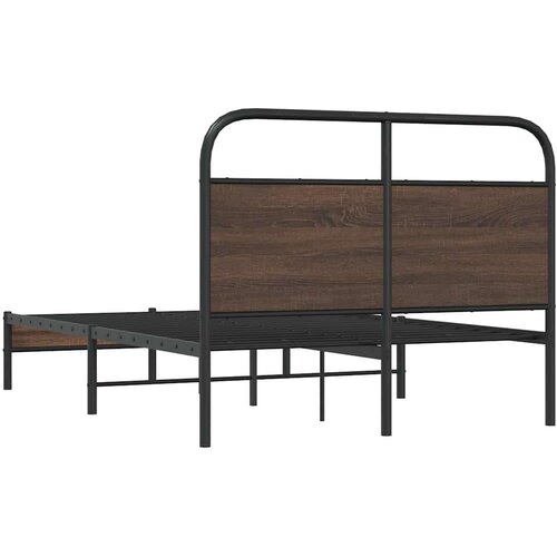 VidaXL okvir kreveta bez madraca smeđa boja hrasta 140x190 cm drveni Slike