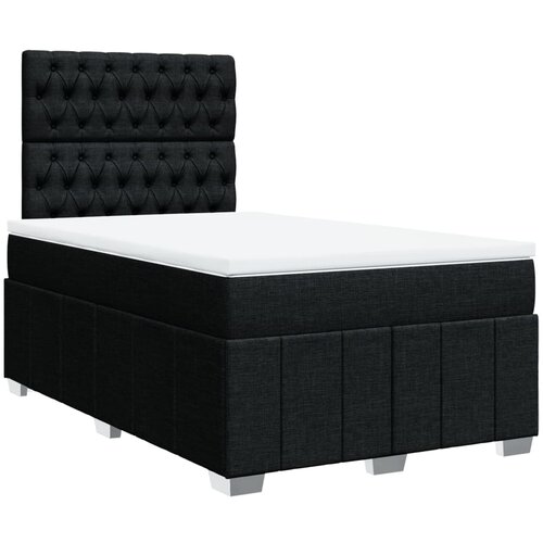 Maison Chic Box spring postelja - Vzmetna postelja z vzmetnico črn 120x200 cm blago SL17861, (21881800) Cene