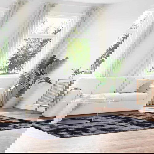 VidaXL Čupavi tepih s visokim vlaknima tamnosiva 200x290 cm poliester Slike