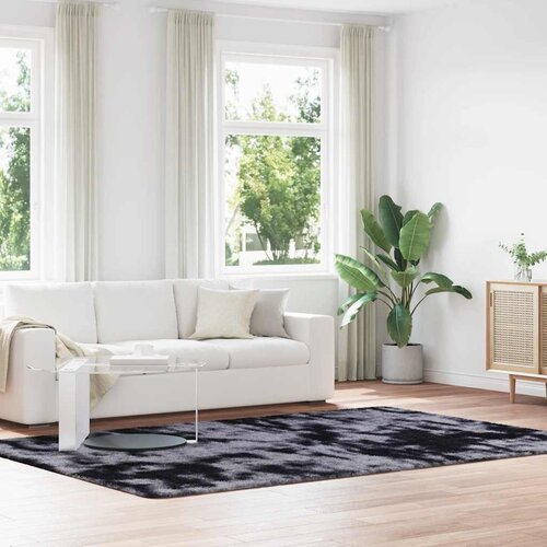 vidaXL Košata preproga temno siva 200x290 cm poliester Cene