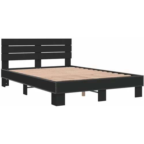 vidaXL Okvir za krevet crni 120x190 cm konstruirano drvo i metal