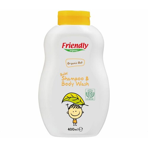 Friendly Organic bebi šampon za kosu i telo ječam 400ml Slike