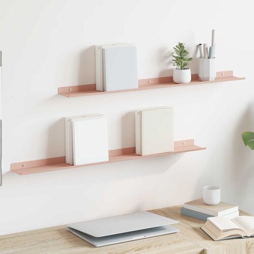  Lebdeća polica Zidna montaža 2 pcs Ružičasta 80 x 9 x 2,5 cm Cijene