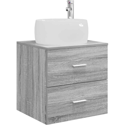 vidaXL Umivalnik s pritrditev na steno Siva Sonoma 49,5 x 44,5 x 66 cm, (5000245190) Cene