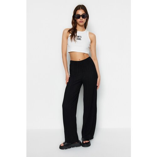 Trendyol Pants - Black - Wide leg Slike