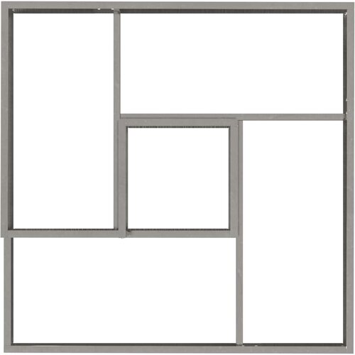  Vrtna saksija Srebrno 80 x 80 x 50 cm Nehrđajući čelik Slike
