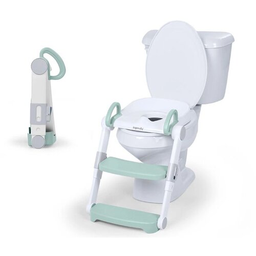 Kids II Ingenuity Foldaway sklopivi adapter za WC &amp;scaron;olju sa stepenikom i ručkama Slike