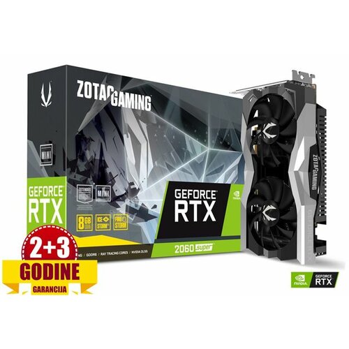 Zotac GeForce RTX 2060 SUPER MINI 8GB GDDR6,HDMI/3xDP/DVI/256bit/ ZT-T20610E-10M grafička kartica Slike