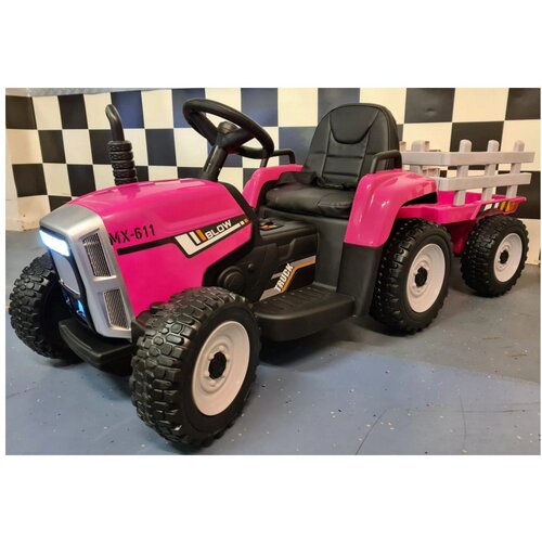 Cars4kids 12V Traktor s prikolicom pink Cene