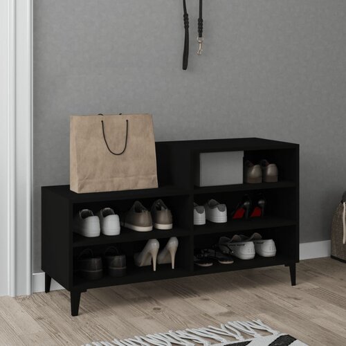  za cipele crni 102 x 36 x 60 cm od konstruiranog drva Slike