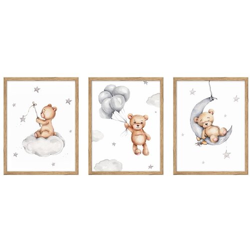 knor Dječje slike u setu 3 kom 30x40 cm Teddy Bear Cijene
