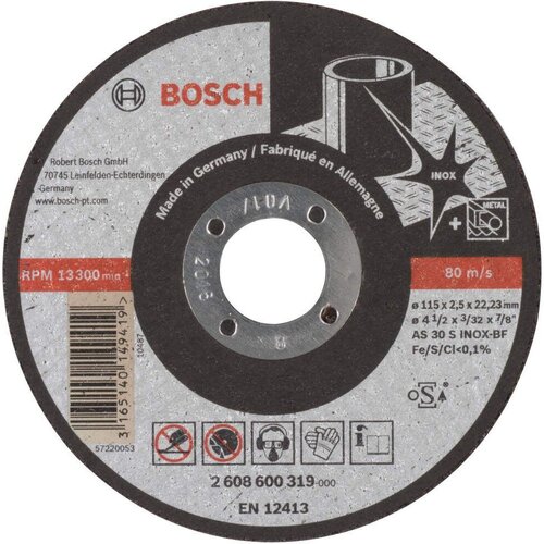 Bosch rezna ploča ravna Expert for Inox AS 30 S INOX BF, 115 mm, 2,5 mm - 2608600319 Cene