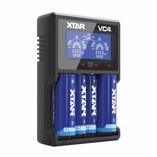 Univ. punjač akumulatora do 4 kom. sa displejem XTAR-VC4 Slike