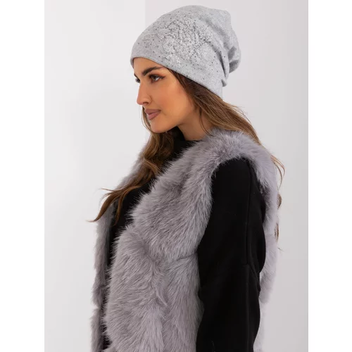 Fashion Hunters Knitted winter hat in gray