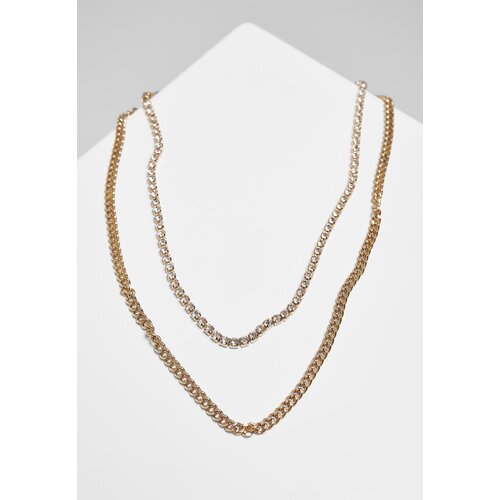 Urban Classics Accessoires Double-layered gold diamond necklace Slike