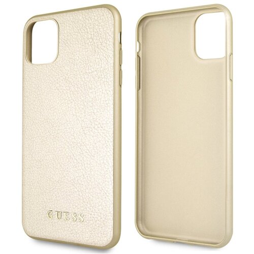  Maska za iPhone 11 Pro Max zlatna Guess Faceplate Slike
