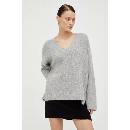 Gestuz Vuneni pulover za žene, boja: siva