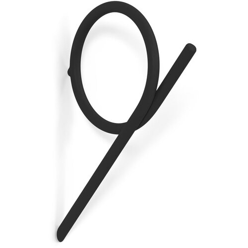 Spinder Design Črn kovinski stenski obe&amp;scaron;alnik Tuba &amp;ndash; Slike
