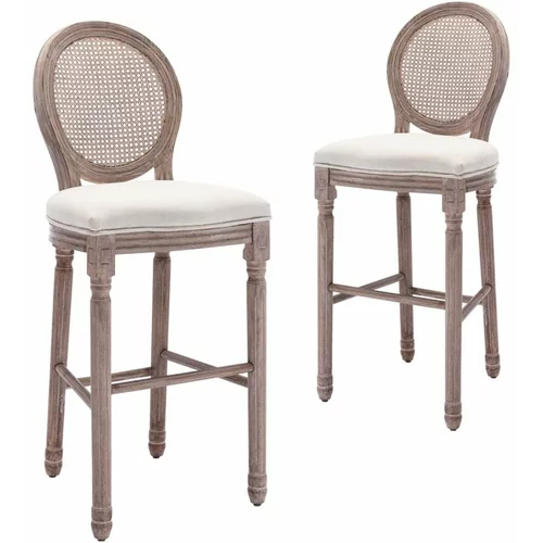  Barski stolčki 2 kosa belo platno, (20624519)