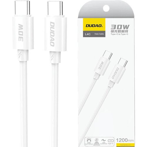 Dudao USB-C V USB-C KABEL 30W 2M BEL POLNILNI KABEL ZA TELEFON, (21832975) Cene