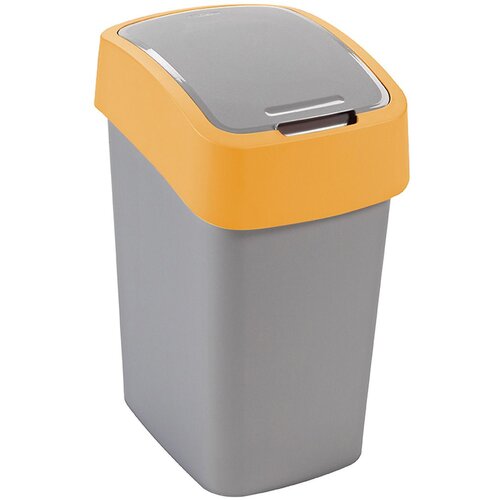 Curver Ko&amp;scaron; za smeti Pacific Flip (10 L, siva/oranžna) Slike