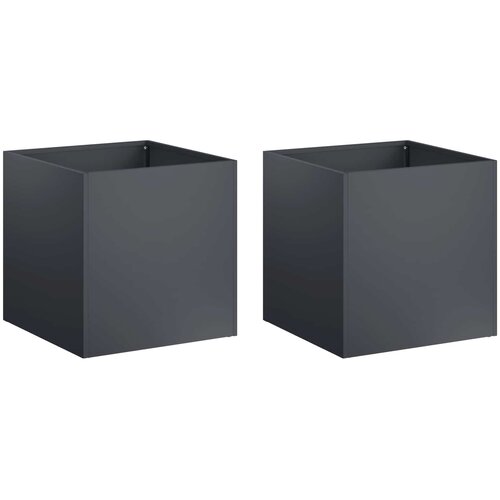  Vrtna saksija 2 kom. Antracit 35 x 35 x 35 cm Čelična vrata Slike
