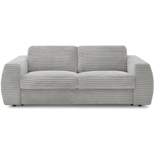 Bobochic Paris Svijetlo siva sofa za spavanje/sklopiva od samta 240 cm Hugo &ndash; Cijene