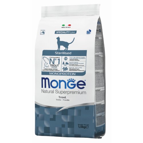 Monge Natural superpremium cat sterilised monoprotein trout - 400 g Cene