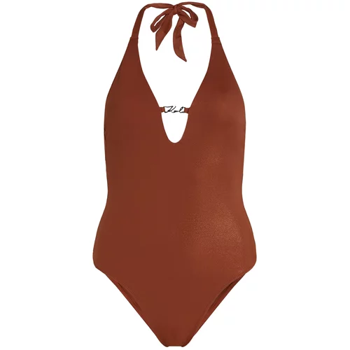 Karl Lagerfeld Jednodijelni kupaći kostim hrđavo crvena