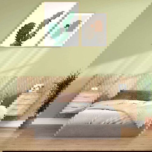  Posteljno vzglavje z omaricami sonoma hrast konstruiran les, (20794462) Cene