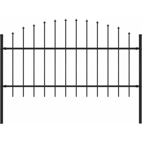  ograda s ukrasnim kopljima (1 - 1,25 ) x 1,7 m čelična crna