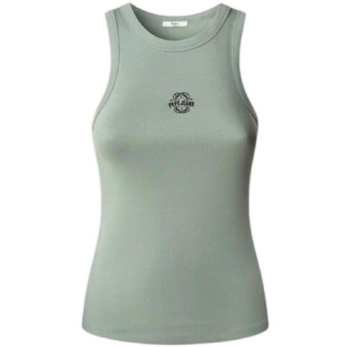 PepeJeans Majice brez rokavov PL5000174 610 Zelena Cene