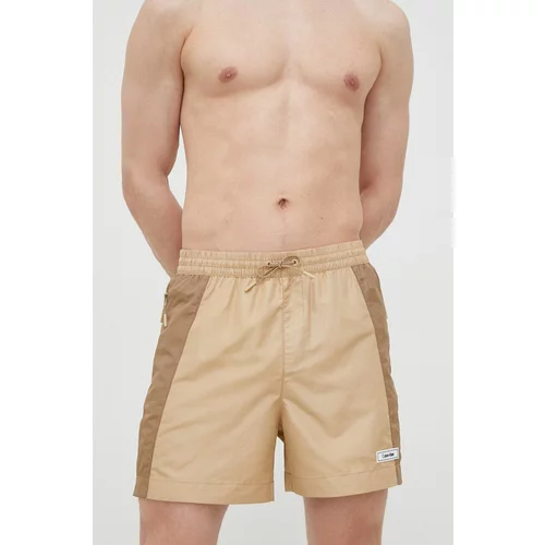 Calvin Klein Kratke hlače za kupanje boja: bež