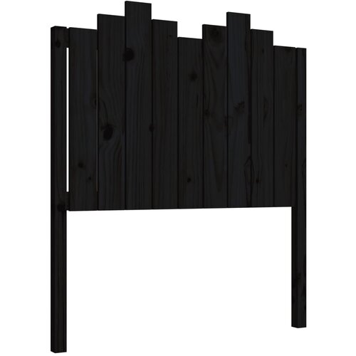 Maison Chic posteljno vzglavje - vzglavna omarica - nočna omarica črno 96x4x110 cm trdna borovina, (21705545) Slike