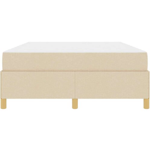 Box spring krevet Krema i bijela 140 x 190 cm tkanina Slike