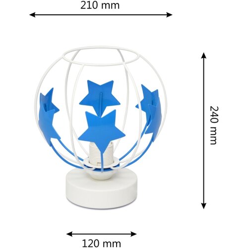  Dečija stolna lampa STARS 1xE27/15W/230V plava/bela Slike