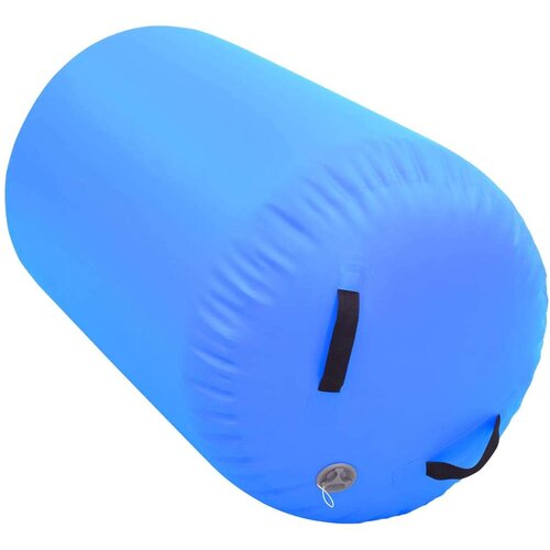 VidaXL Gimnastički valjak na napuhavanje s crpkom 100x60 cm PVC plavi Slike