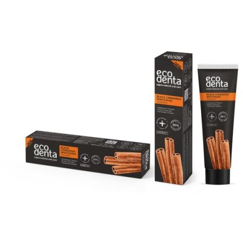 Ecodenta crna pasta za izbeljivanje zuba sa ukusom cimeta Slike