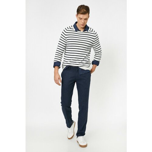 Koton Men&amp;#039;s Navy Blue Pocket Detailed Trousers Slike