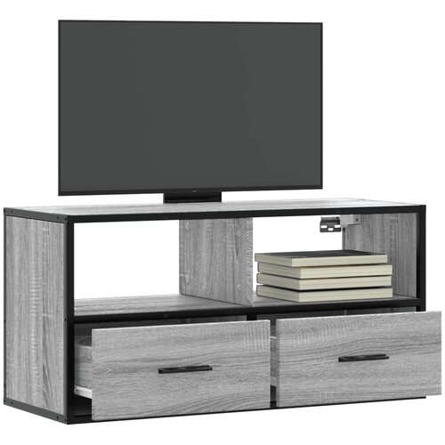 TV ormarić sivi Sonoma 80x31x39,5 cm Konstruirano drvo i metal Cijene