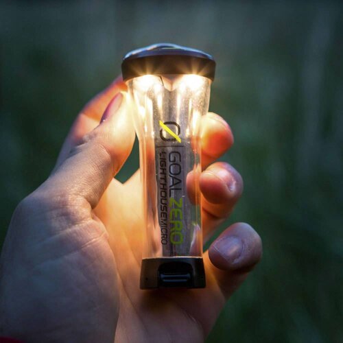 GOAL ZERO LED Svjetiljka za kampiranje Lighthouse Micro Flash pogon na punjivu bateriju 68 g Crno-žuta 32005 Slike