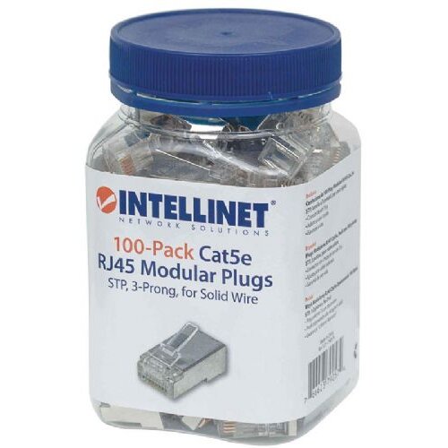 Intellinet 100 kos Cat5e RJ45 STP 3-točkovni modularni konektorji Slike