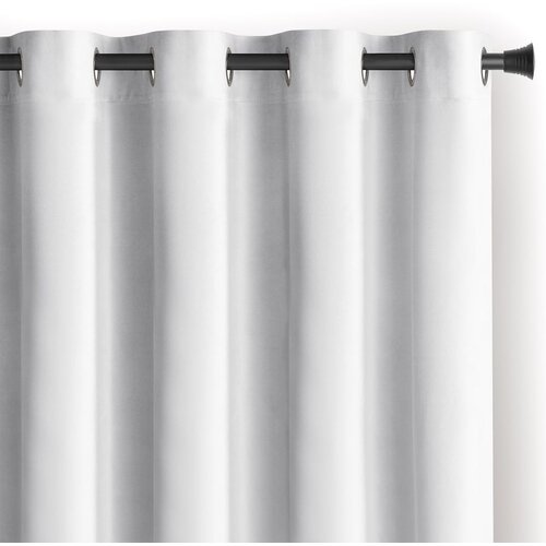 AmeliaHome Curtain VELVET color white style classic silver eyelets type of material - textiles velvet 140x245 Slike